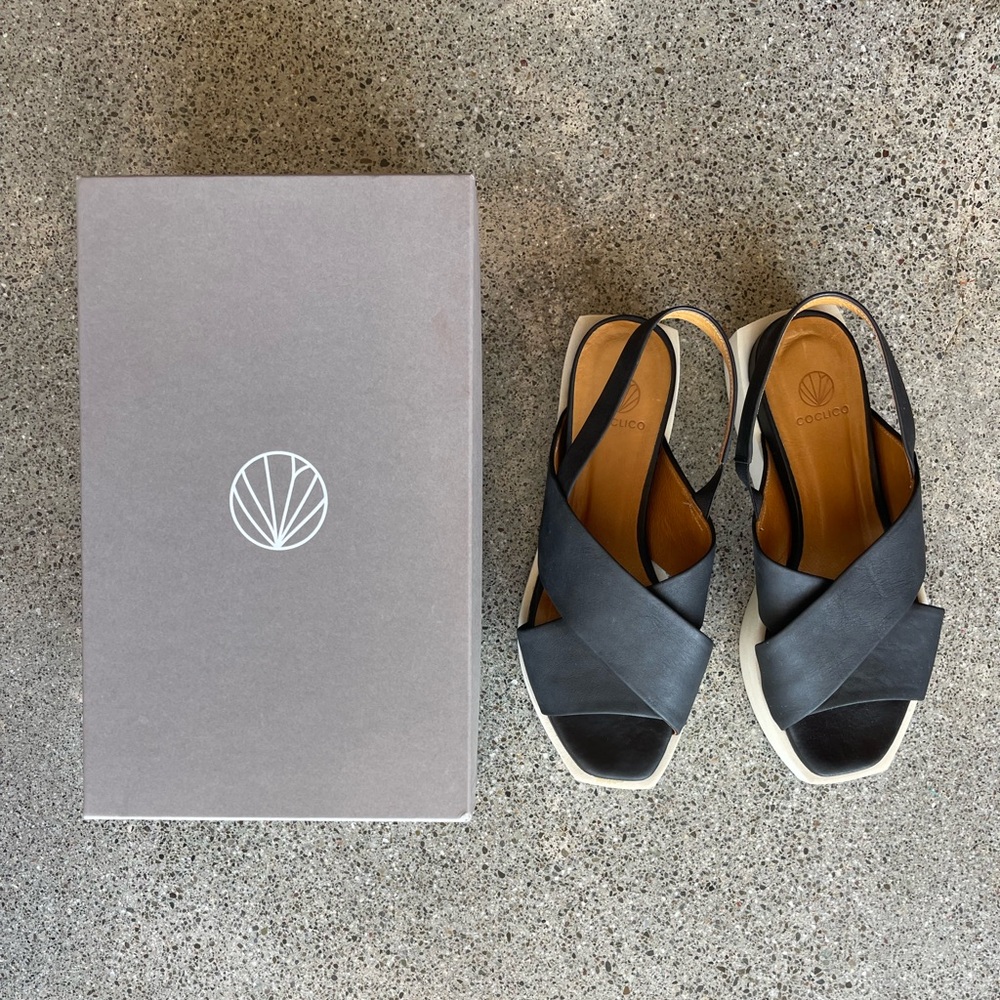 COCLICO Black Leather Sandals - Picture 5 of 5